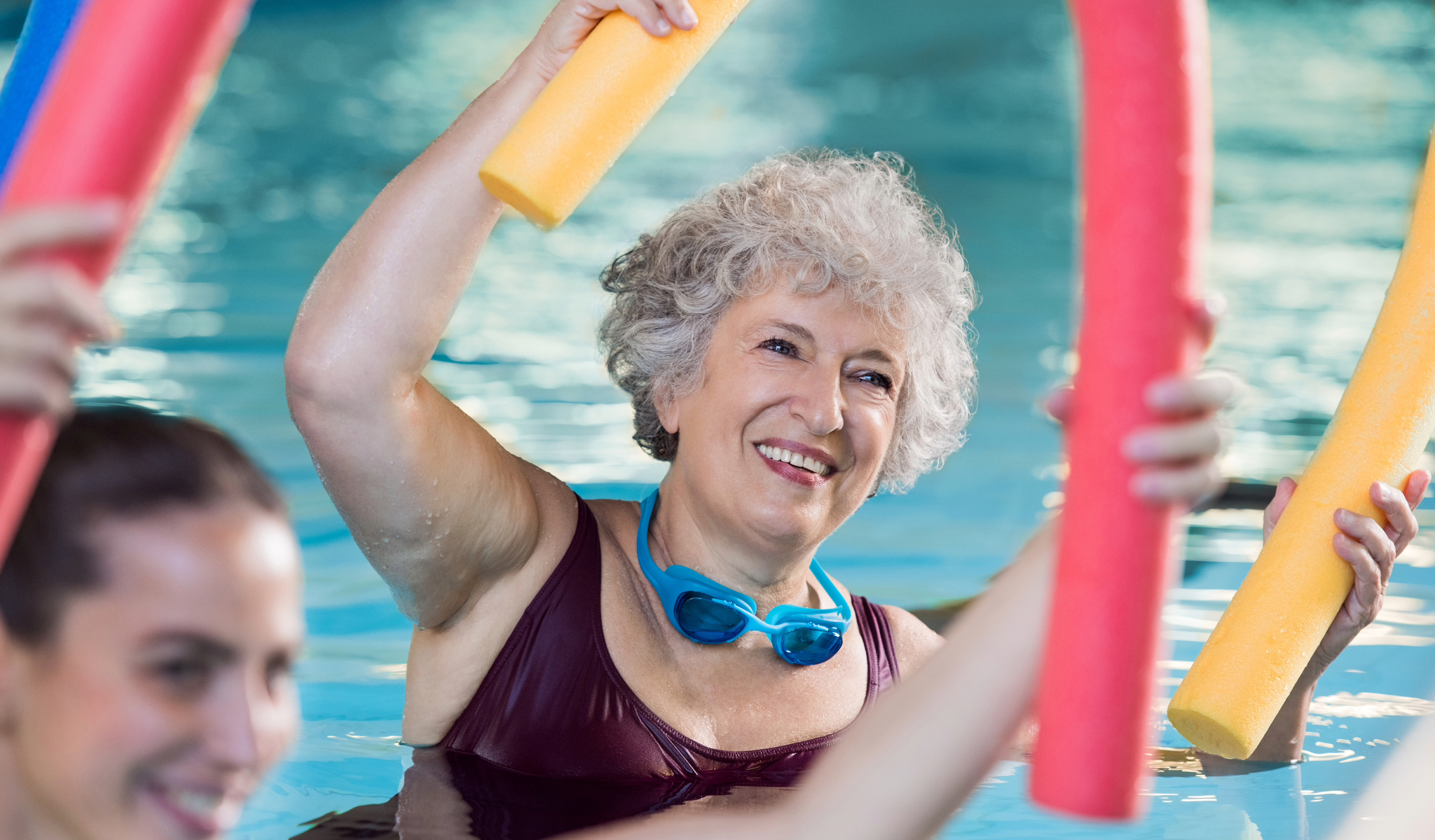 Woman taking part in an aqua class